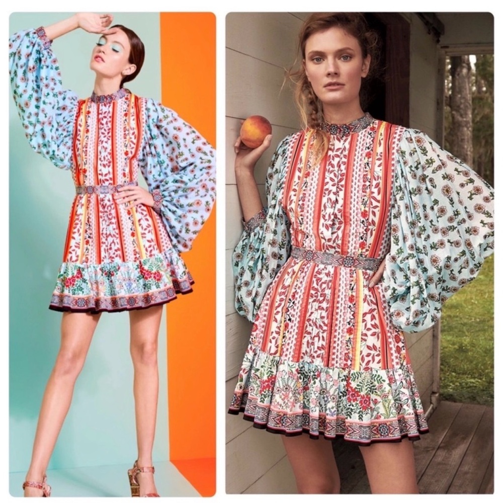 Alice + Olivia Vibrant Floral Mini Dress